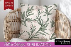 Vintage Flowers Pillow Sublimation - Floral Pillow Cover PNG Product Image 1