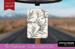 Vintage Flowers Air Freshener PNG - Floral PNG Sublimation Product Image 1