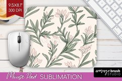 Vintage Flowers Mouse Pad Sublimation - Floral Mousepad PNG Product Image 1