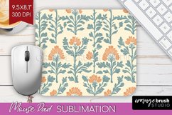Vintage Flowers Mouse Pad Sublimation - Floral Mousepad PNG Product Image 1