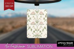 Vintage Flowers Air Freshener PNG - Floral PNG Sublimation Product Image 1