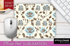 Vintage Flowers Mouse Pad Sublimation - Floral Mousepad PNG Product Image 1