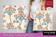 Vintage Flowers Tote Bag - Floral Tote Bag PNG Sublimation Product Image 1