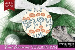 Vintage Flowers Ornament PNG - Floral PNG Sublimation Product Image 1