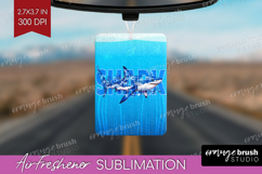 Shark Floral Air Freshener PNG Sea Blue PNG Sublimation Product Image 1