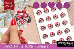 Shih Tzu Valentine Round Sticker Valentines Day Printable Product Image 1