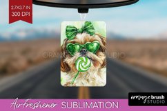 Shih Tzu St. Patricks Day Dog Air Freshener PNG Dog PNG Product Image 1
