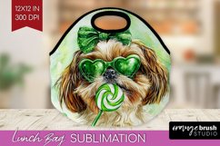 Shih Tzu St. Patricks Day Dog Lunch Bag Dog Lunch Bug PNG Product Image 1