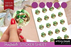 Shih Tzu St. Patricks Day Dog Round Sticker Dog Printable Product Image 1