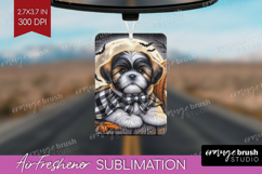Shih Tzu Dog Air Freshener PNG Halloween PNG Sublimation Product Image 1