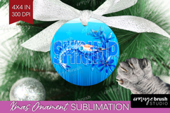Shrimp Floral Ornament PNG Sea Blue PNG Sublimation Product Image 1