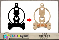 Siberian husky / Keychain SVG / Dog silhouette cut files Product Image 1