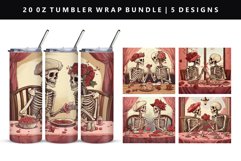Skull 20oz Tumbler Wrap | Sublimation PNG Design Product Image 1