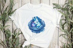 Sleeping Baby Unicorn Clipart Product Image 2