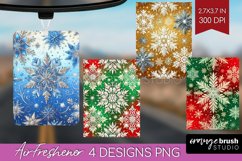 Snowflakes Air Freshener PNG - Christmas PNG Sublimation Product Image 1