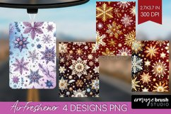 Snowflakes Air Freshener PNG - Christmas PNG Sublimation Product Image 1