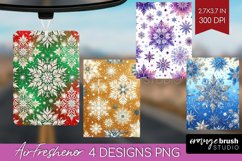 Snowflakes Air Freshener PNG - Christmas PNG Sublimation Product Image 1