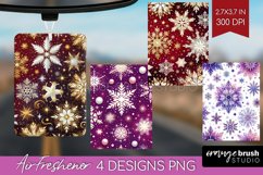 Snowflakes Air Freshener PNG - Christmas PNG Sublimation Product Image 1