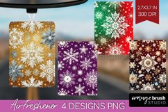 Snowflakes Air Freshener PNG - Christmas PNG Sublimation Product Image 1