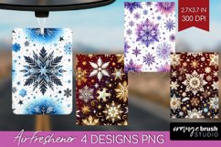 Snowflakes Air Freshener PNG - Christmas PNG Sublimation Product Image 1