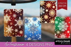 Snowflakes Air Freshener PNG - Christmas PNG Sublimation Product Image 1