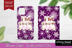 Funny Christmas Quote Phone Case PNG - Snowflakes Case PNG Product Image 1