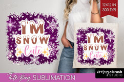 Funny Christmas Quote Tote Bag - Snowflakes Tote Bag PNG Product Image 1