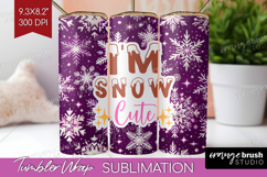 Funny Christmas Quote Tumbler Wrap - Snowflakes Tumbler PNG Product Image 1