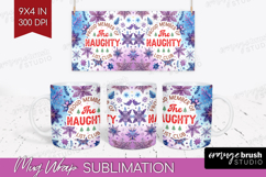 Funny Christmas Quote Mug Wrap - Snowflakes Mug PNG Product Image 1