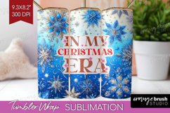 Funny Christmas Quote Tumbler Wrap - Snowflakes Tumbler PNG Product Image 1