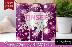 Funny Christmas Quote Tumbler Wrap - Snowflakes Tumbler PNG Product Image 1
