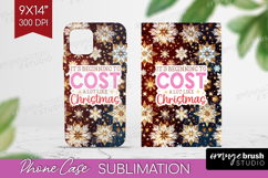 Funny Christmas Quote Phone Case PNG - Snowflakes Case PNG Product Image 1