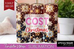 Funny Christmas Quote Tumbler Wrap - Snowflakes Tumbler PNG Product Image 1
