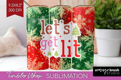 Funny Christmas Quote Tumbler Wrap - Snowflakes Tumbler PNG Product Image 1
