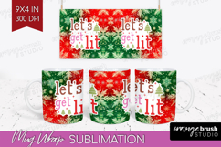 Funny Christmas Quote Mug Wrap - Snowflakes Mug PNG Product Image 1