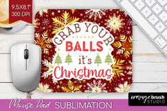 Funny Christmas Quote Mouse Pad Sublimation - Snowflakes PNG Product Image 1