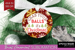 Funny Christmas Quote Ornament PNG - Snowflakes PNG Product Image 1