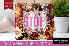 Funny Christmas Quote Tumbler Wrap - Snowflakes Tumbler PNG Product Image 1