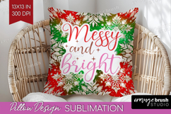Funny Christmas Quote Pillow Sublimation - Snowflakes Pillow Product Image 1