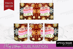 Funny Christmas Quote Mug Wrap - Snowflakes Mug PNG Product Image 1