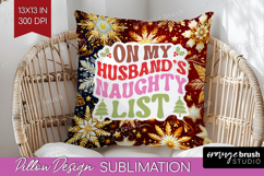 Funny Christmas Quote Pillow Sublimation - Snowflakes Pillow Product Image 1