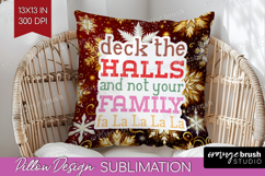 Funny Christmas Quote Pillow Sublimation - Snowflakes Pillow Product Image 1