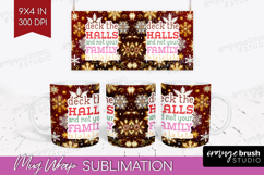 Funny Christmas Quote Mug Wrap - Snowflakes Mug PNG Product Image 1