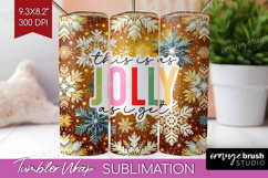 Funny Christmas Quote Tumbler Wrap - Snowflakes Tumbler PNG Product Image 1