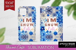 Funny Christmas Quote Phone Case PNG - Snowflakes Case PNG Product Image 1