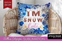 Funny Christmas Quote Pillow Sublimation - Snowflakes Pillow Product Image 1