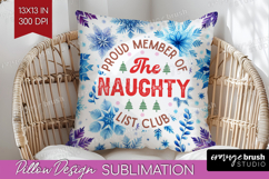 Funny Christmas Quote Pillow Sublimation - Snowflakes Pillow Product Image 1