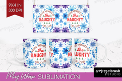 Funny Christmas Quote Mug Wrap - Snowflakes Mug PNG Product Image 1