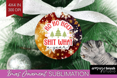 Funny Christmas Quote Ornament PNG - Snowflakes PNG Product Image 1