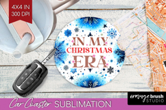 Funny Christmas Quote Car Coaster - Snowflakes Coaster PNG Product Image 1